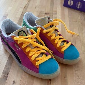 PUMA Kids Colorful Sneakers with Yellow Laces
